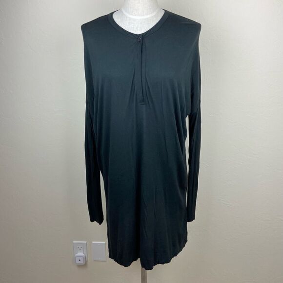 Vince Oversized Viscose Keyhole Tunic Top - Picture 1 of 6